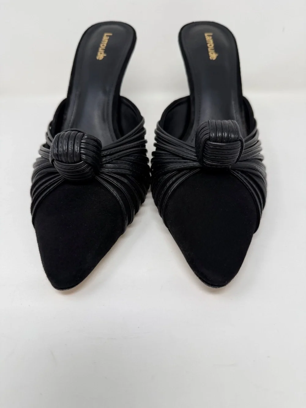 New Larroude Valerie Stiletto Pump Black Sz 10